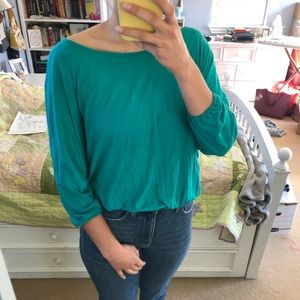 Teal Top 3/4th Sleeve Loose Boho- Old Navy